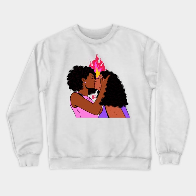 Kiss me Crewneck Sweatshirt by Rey Rey